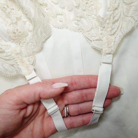 Vintage Val Mode Full Slip Dress Lace Lingerie Women 34 Ivory - Picture 8 of 12